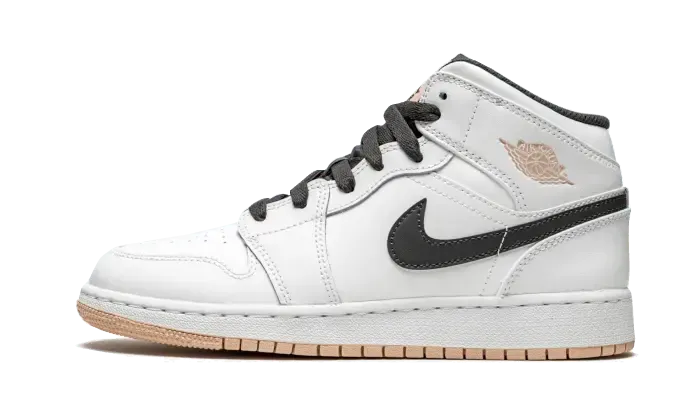 Air Jordan 1 Mid White Arctic Orange (GS)