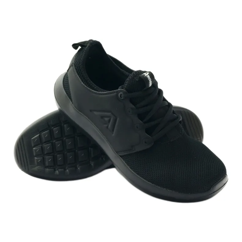 American Club American 1772 chaussures de jogging noires le noir