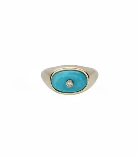 Bague Chevalière Orso Turquoise Pascale Monvoisin - Jane de Boy