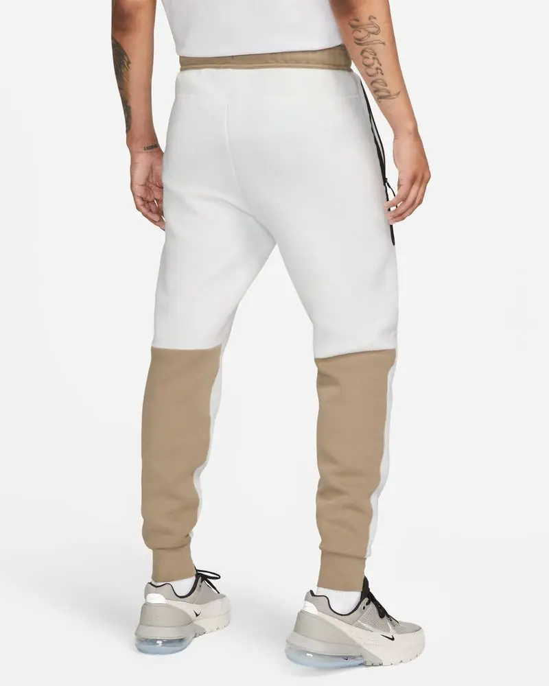 Bas de jogging Nike Sportswear Tech Fleece Beige & Blanc pour homme