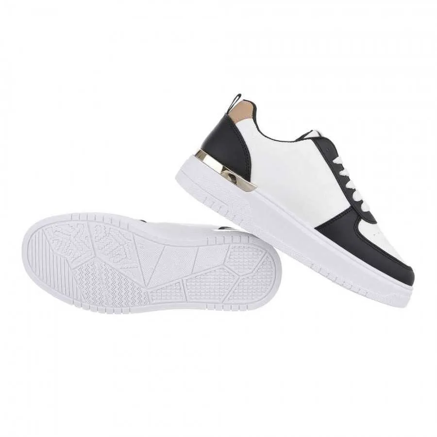 BASKET FEMME MISS LAUREL NOIR BLANC