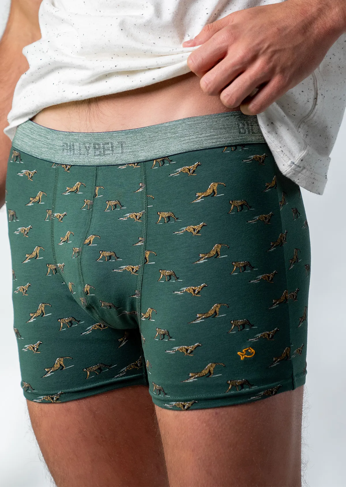 BILLYBELT  Boxer en coton biologique green wild - Vert