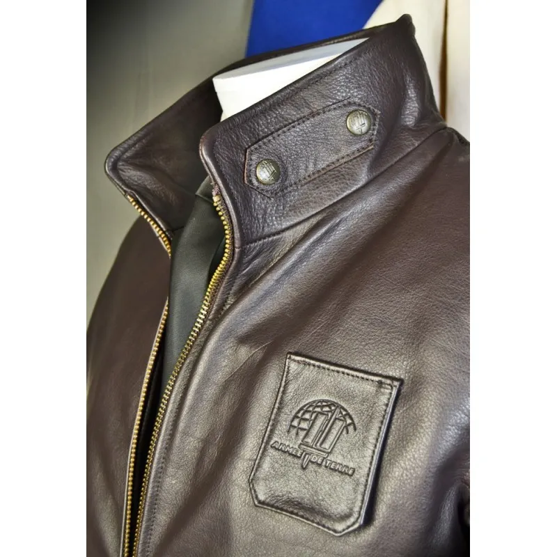 blouson cuir armée française disponible chez Doursoux