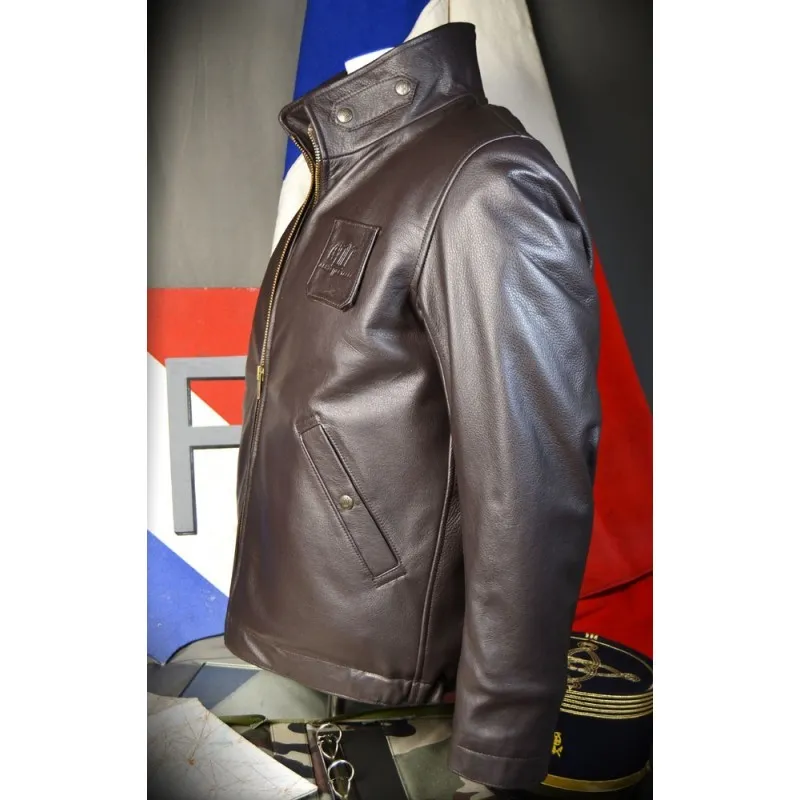 blouson cuir armée française disponible chez Doursoux