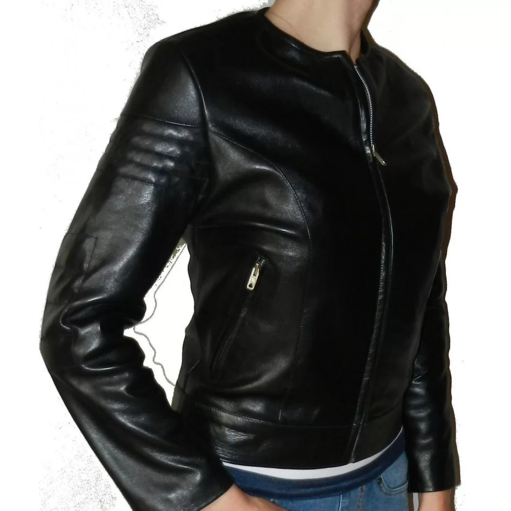 Blouson cuir femme agneau plongé modèle Atia