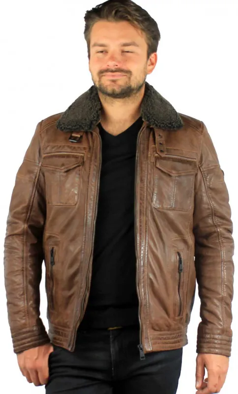 Blouson Cuir Homme Donders 52129