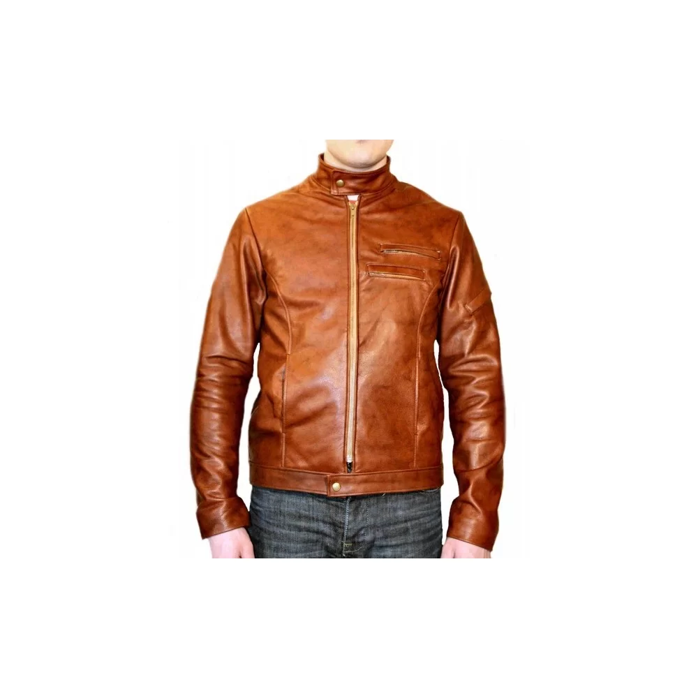 Blouson cuir homme vachette couleur gold modèle Arthur