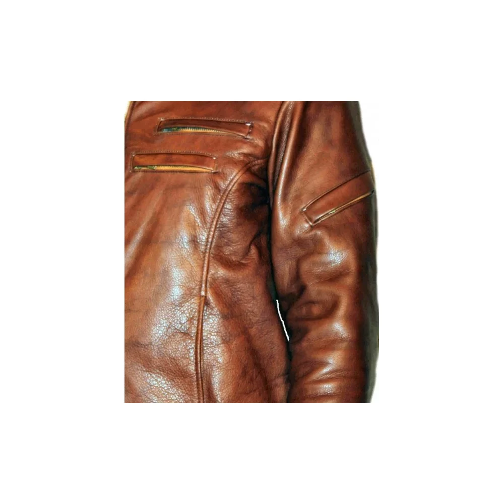 Blouson cuir homme vachette couleur gold modèle Arthur