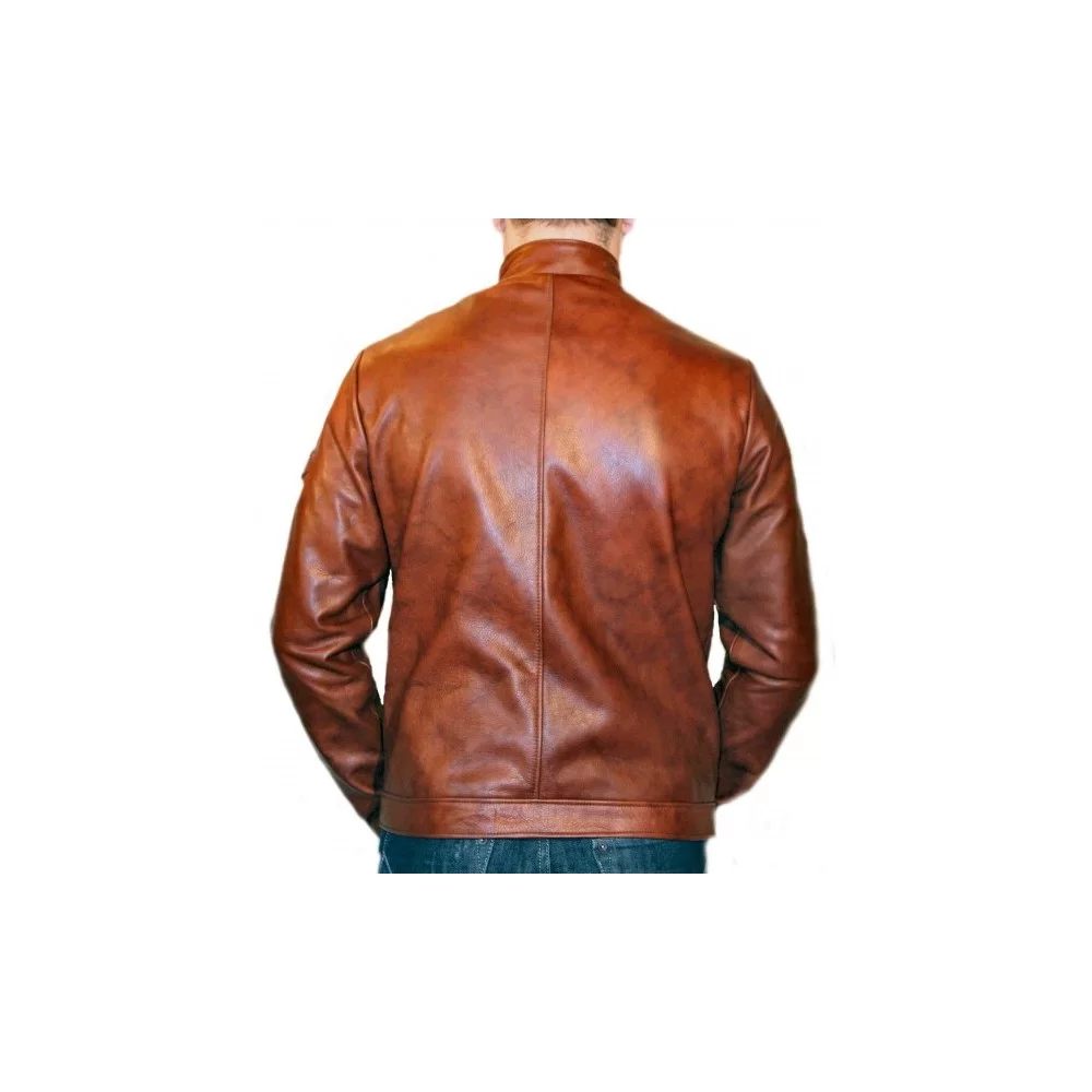 Blouson cuir homme vachette couleur gold modèle Arthur