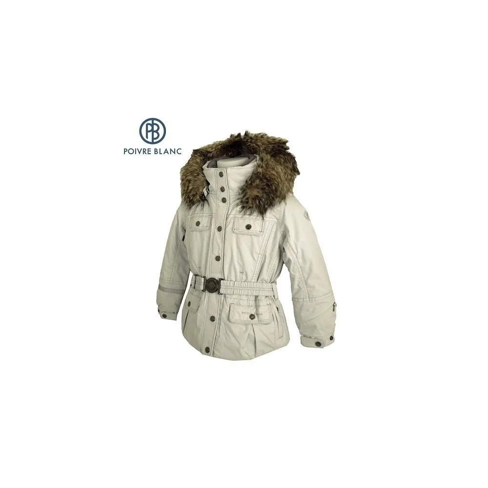 Blouson de ski petites filles Poivre Blanc économique