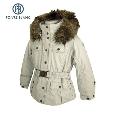 Blouson de ski petites filles Poivre Blanc économique