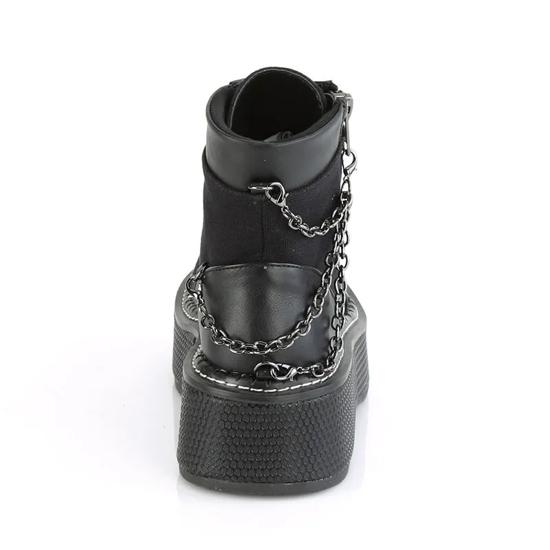 Bottines basket compensées noires