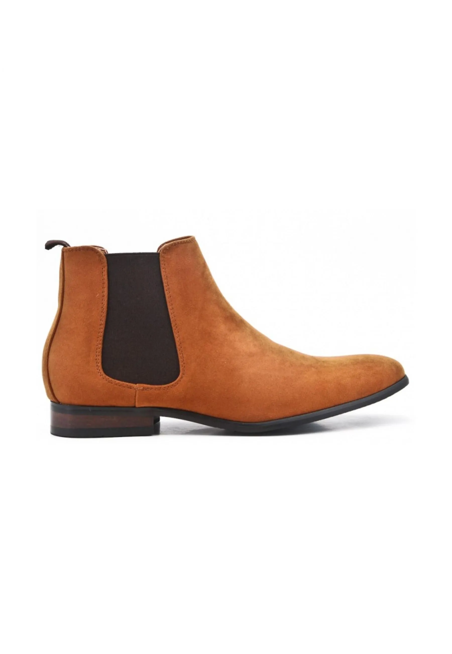 Bottines en suédine camel