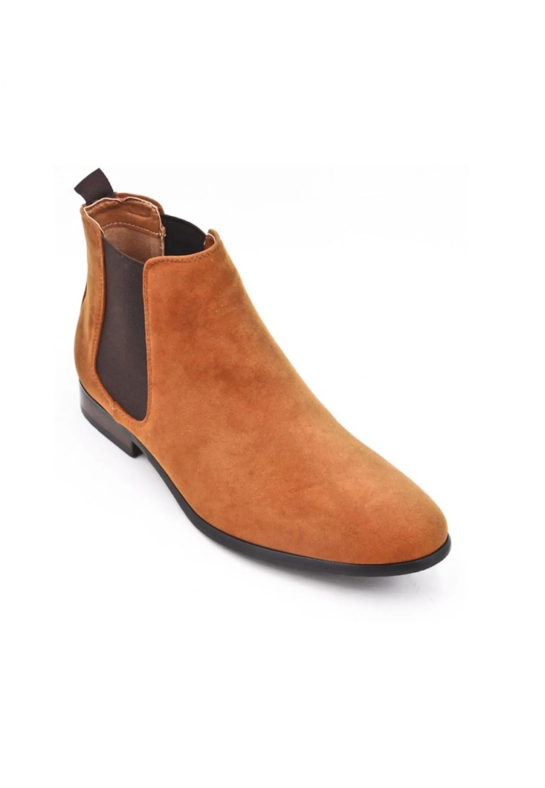 Bottines en suédine camel