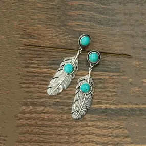 Boucle d'oreille Turquoise et Argent