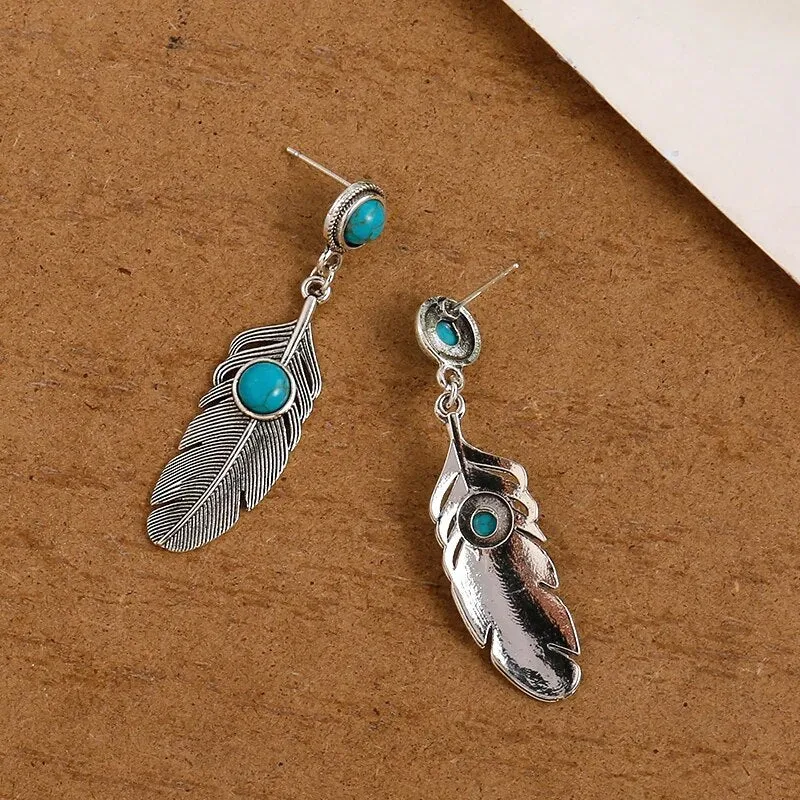 Boucle d'oreille Turquoise et Argent