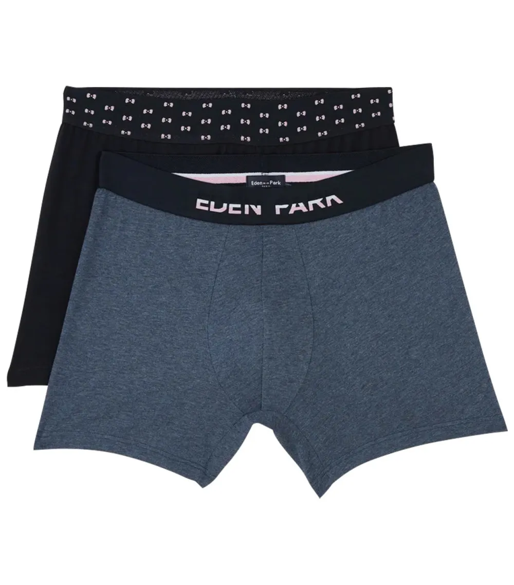 Boxer Eden Park coton bleu