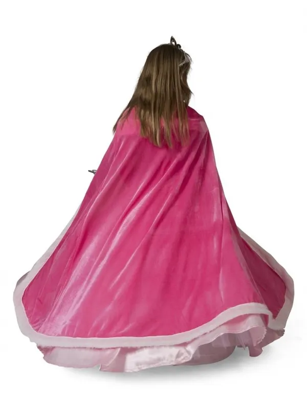 Cape rose de princesse pour fille