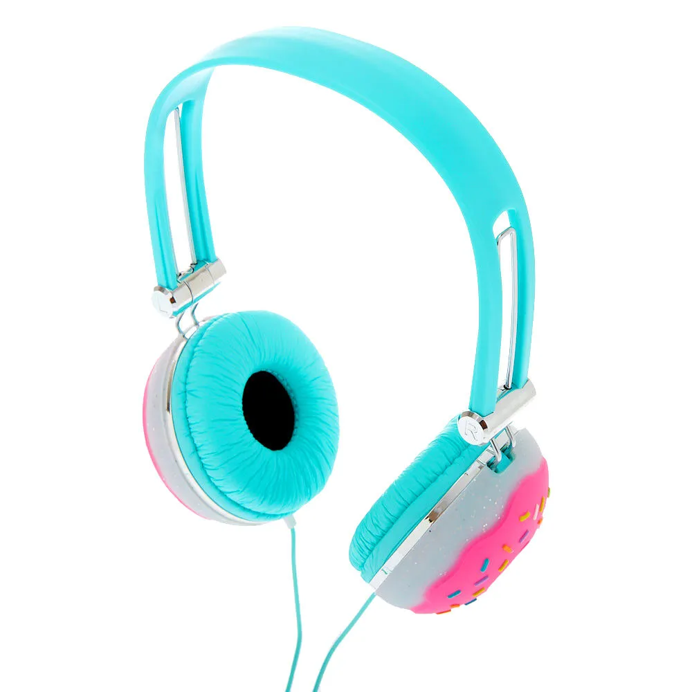 Casque donut pailleté - Turquoise