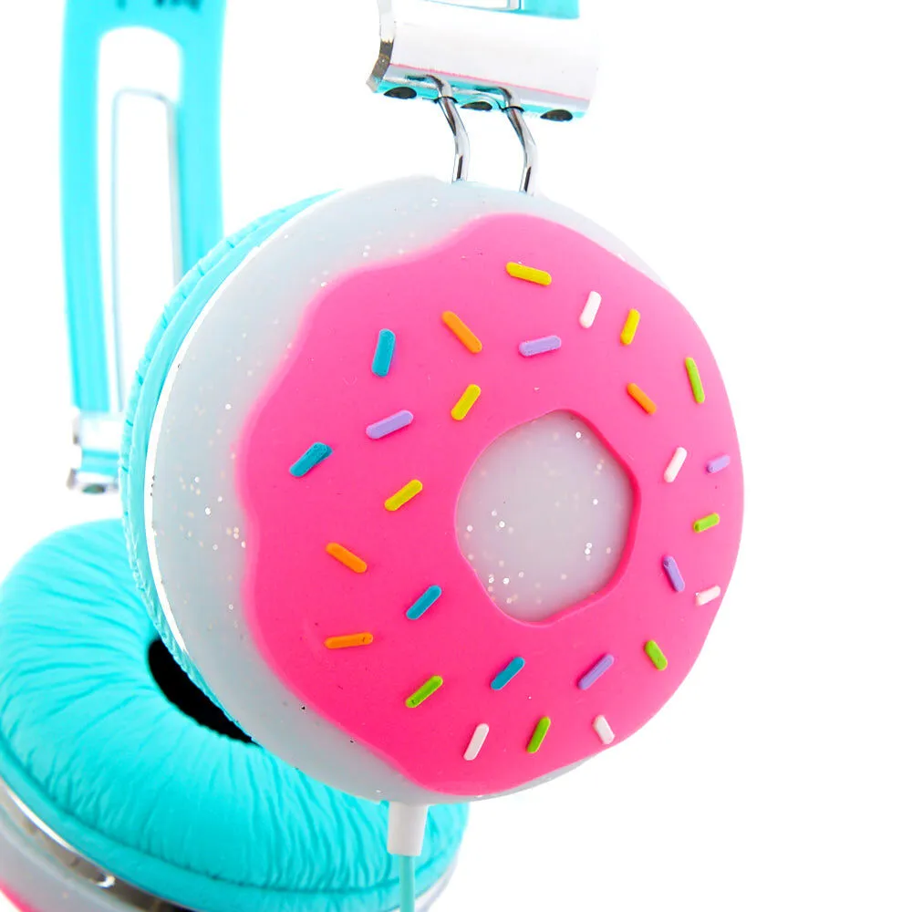 Casque donut pailleté - Turquoise