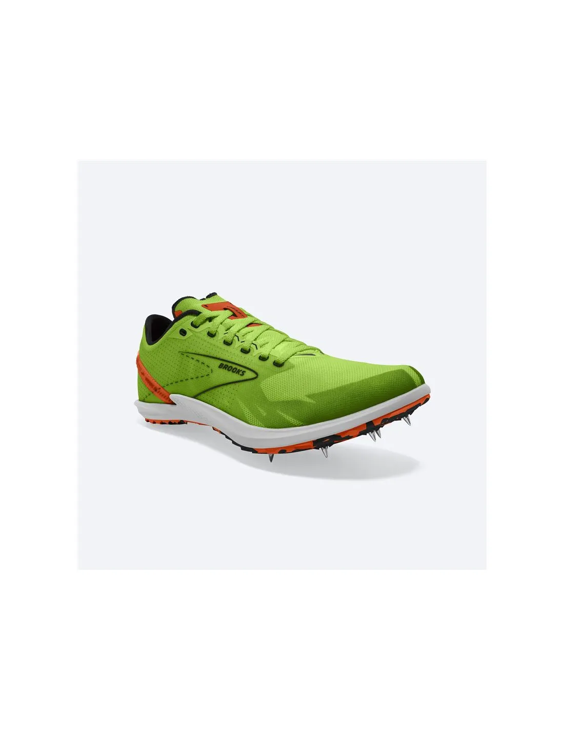 Chaussures de Running Brooks Draft XC Vert/Rouge Orange/Blanc