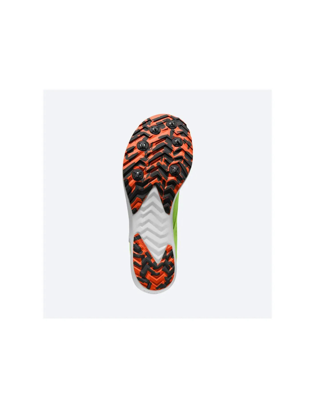 Chaussures de Running Brooks Draft XC Vert/Rouge Orange/Blanc