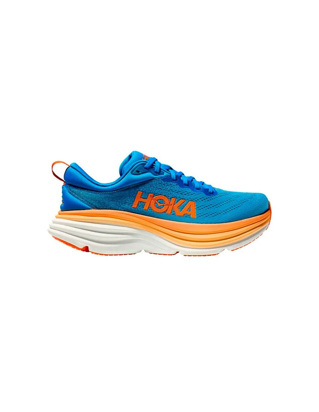 Chaussures de running Hoka Bondi 8 Sky/Orange pour hommes