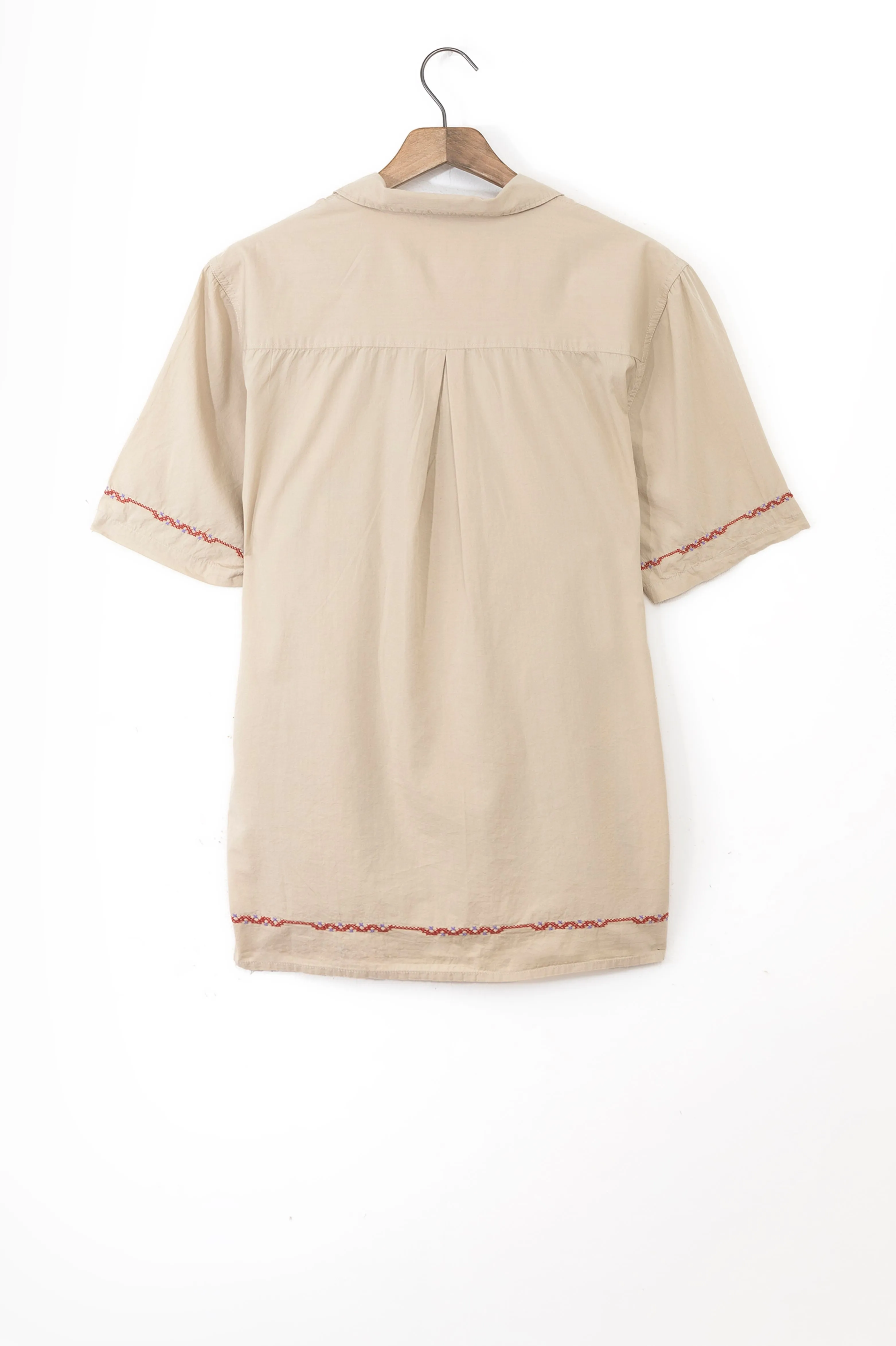 Chemise avec broderie - beige