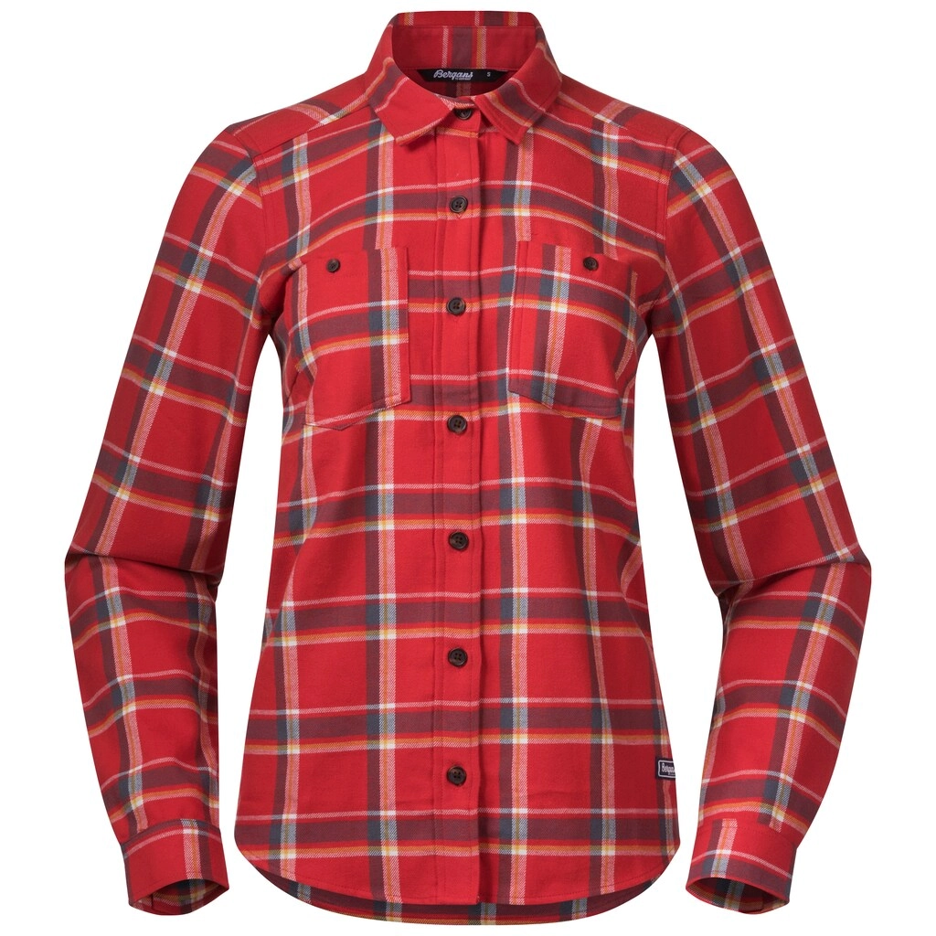 Chemise Bergans Women Tovdal Shirt Red Sand Check