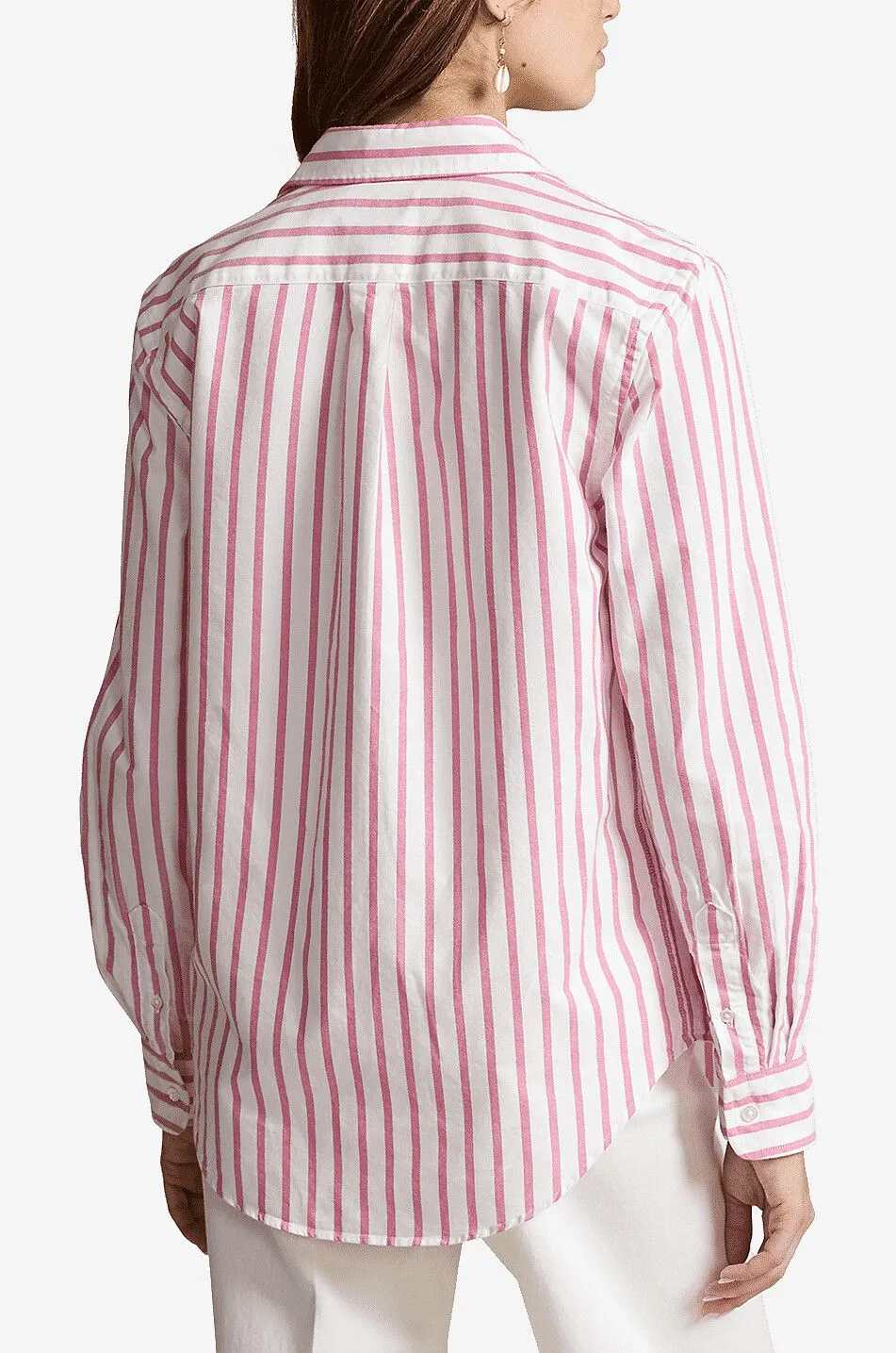 Chemise décontractée rayée en coton Oxford