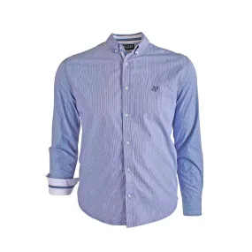 Chemise ml bleu marine à rayures