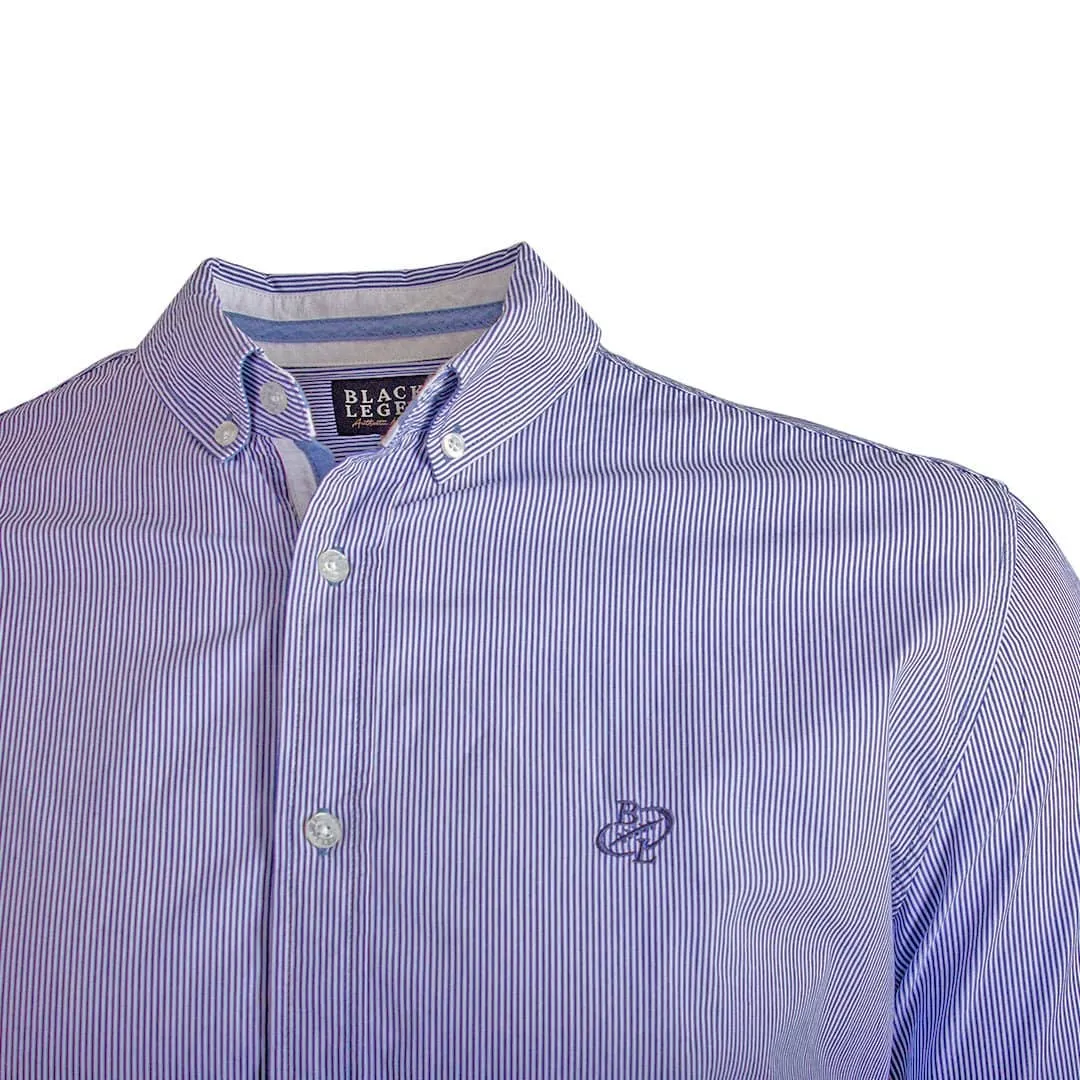 Chemise ml bleu marine à rayures