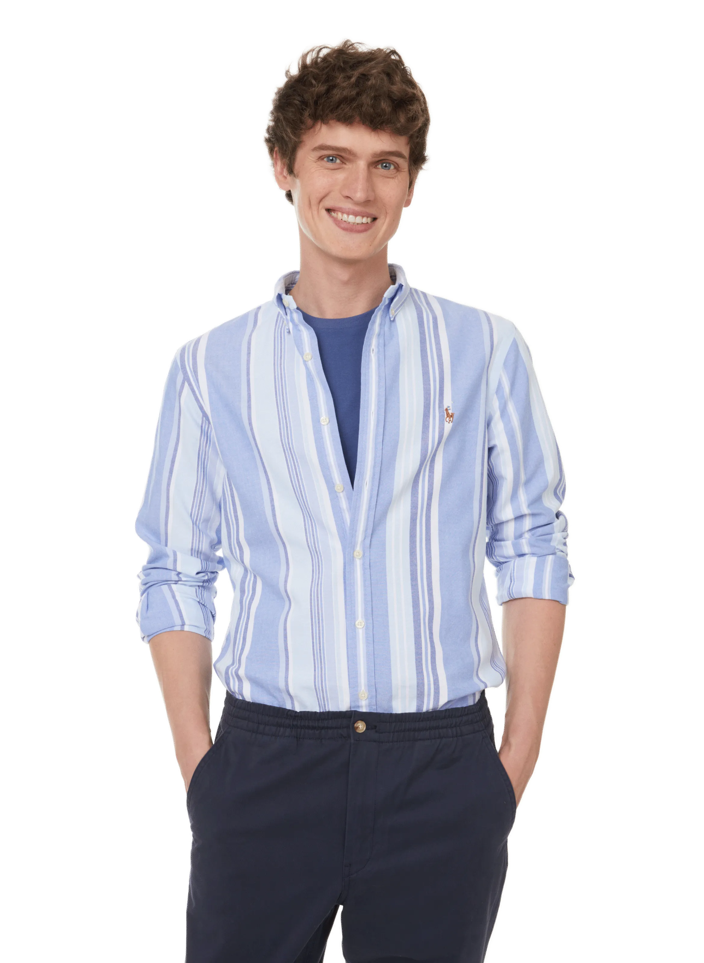 CHEMISE RAYéE EN COTON - POLO RALPH LAUREN pour HOMME | Printemps