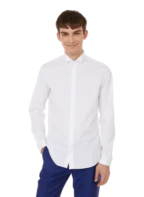 CHEMISE SLIM EN POPELINE DE COTON - AU PRINTEMPS PARIS pour HOMME | Printemps