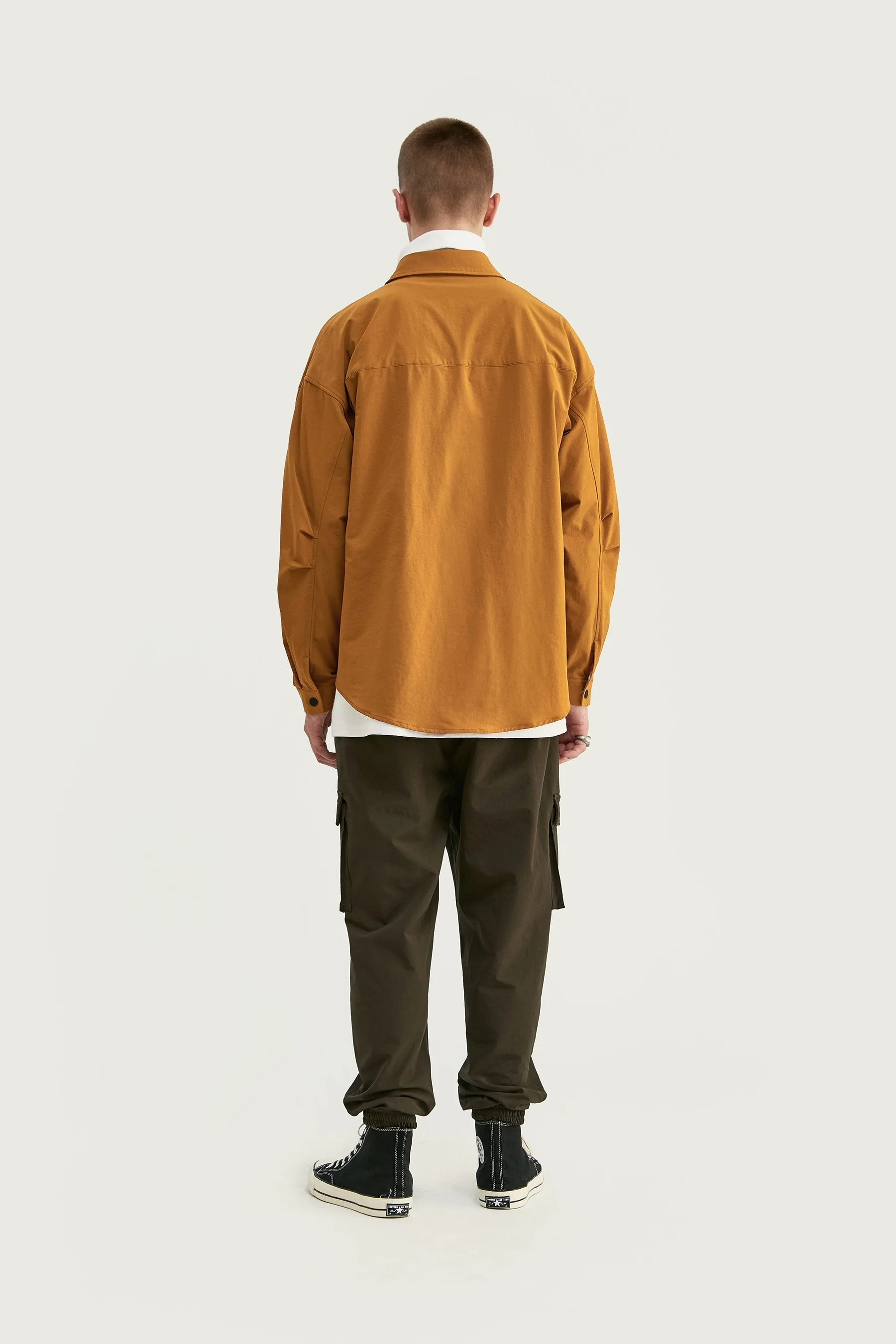 Chemise à col grand-père | Orange