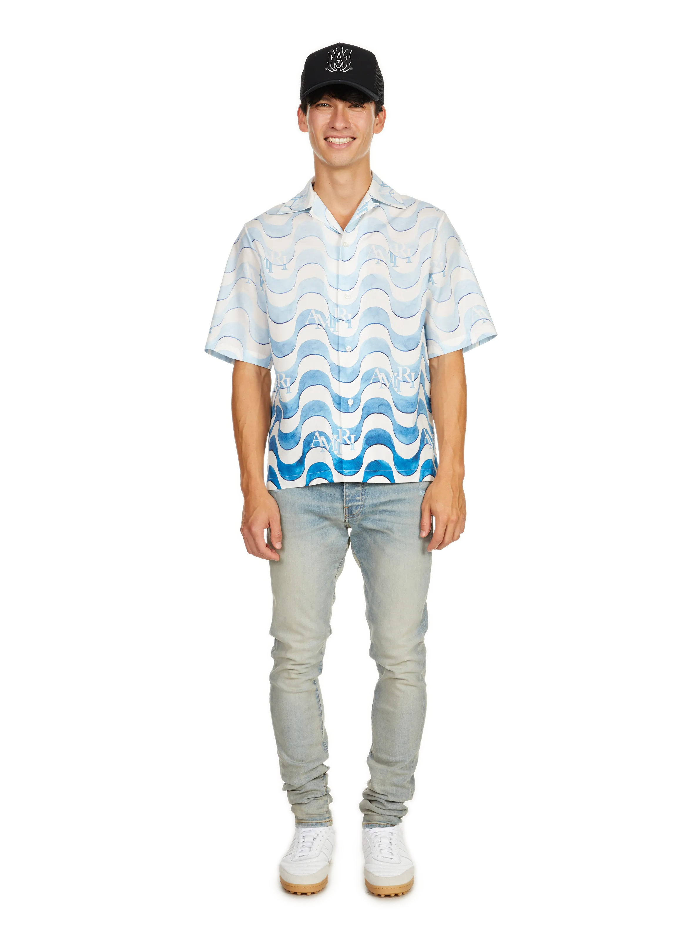 CHEMISE à MOTIF LOGO EN COTON - AMIRI pour HOMME | Printemps