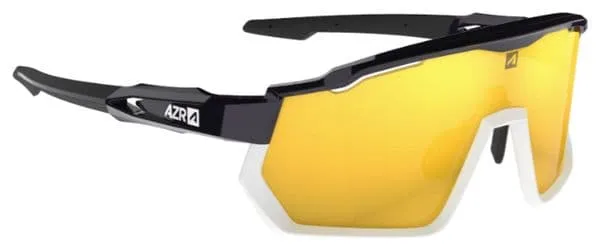 Coffret Lunettes AZR Pro Race RX Noir/Blanc Verni / Écran hydrophobe Or