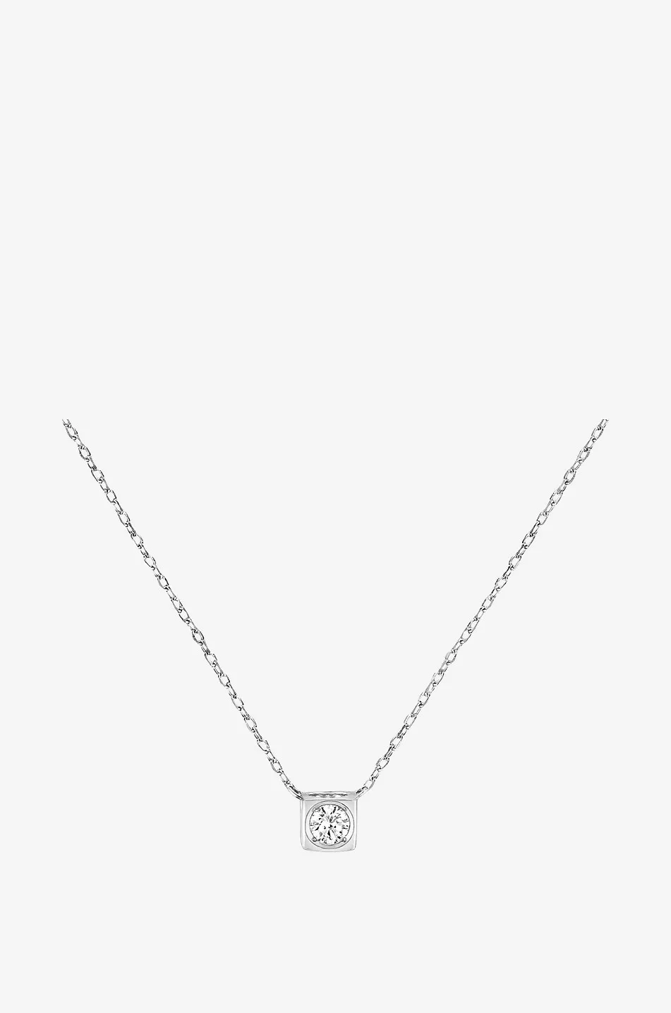 Collier en or blanc Le Cube Diamant