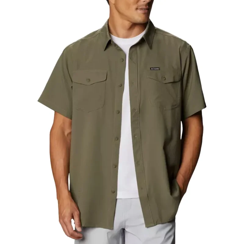 COLUMBIA Utilizer II Solid Short Sleeve Shirt /stone vert 2025 Vêtement Montagne Haut Chemise