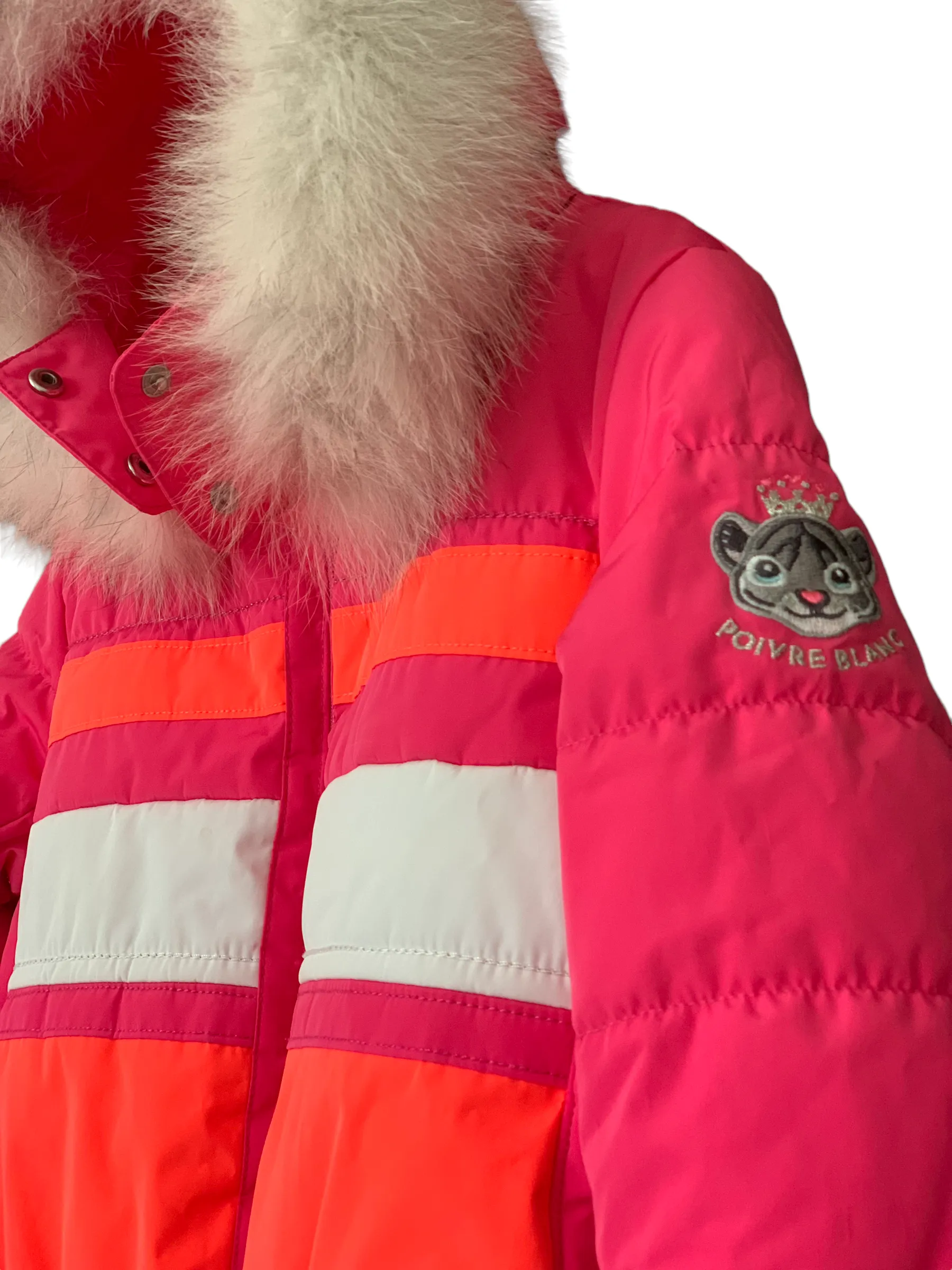 Combinaison ski fushia Poivre Blanc 10 ans