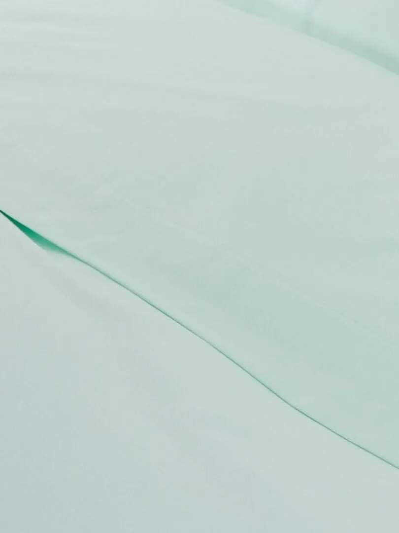 Drap plat en mélange 57 fils AISANCE - Vert d'eau