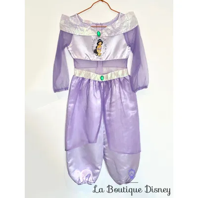 Déguisement Jasmine Disneyland Paris Disney taille 8 ans Aladdin combinaison princesse mauve violet