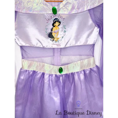 Déguisement Jasmine Disneyland Paris Disney taille 8 ans Aladdin combinaison princesse mauve violet