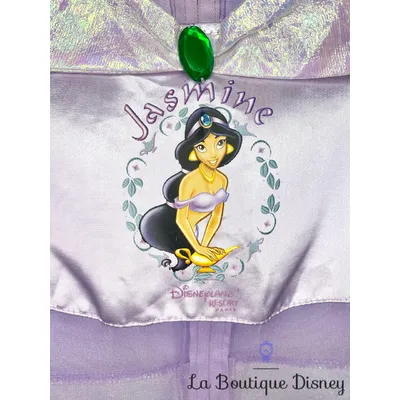 Déguisement Jasmine Disneyland Paris Disney taille 8 ans Aladdin combinaison princesse mauve violet