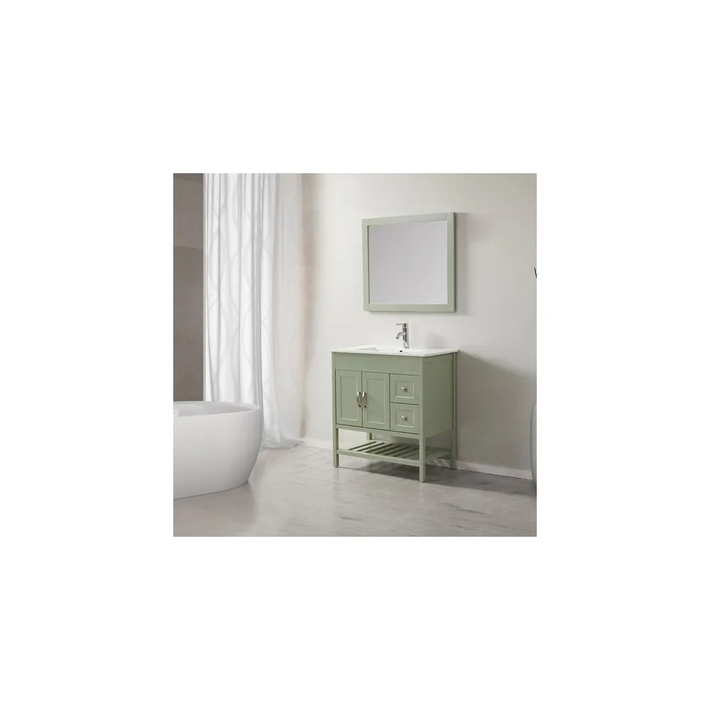 Ensemble de salle de bain vert 78,3 cm