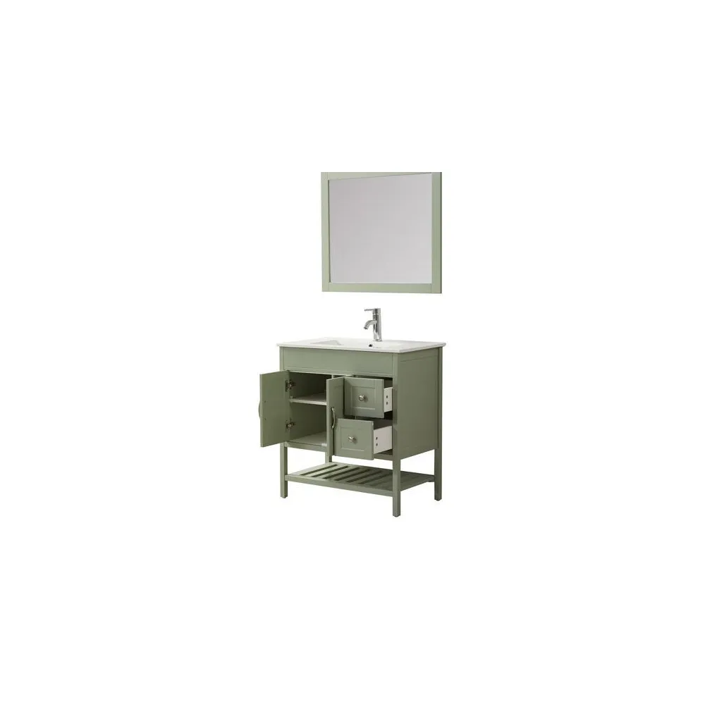 Ensemble de salle de bain vert 78,3 cm