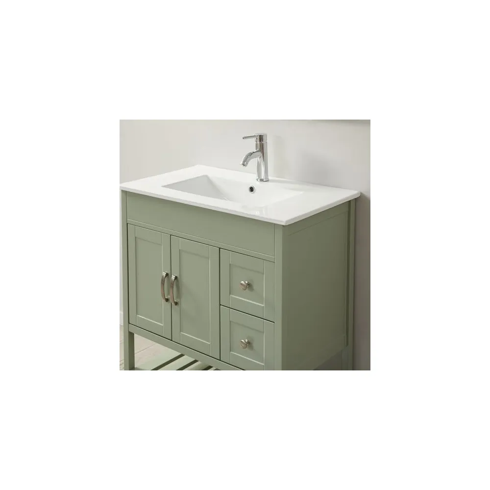 Ensemble de salle de bain vert 78,3 cm