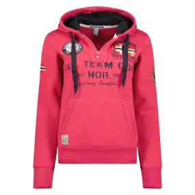 Geographical Norway Goptaine Femme - Sweat passe - tête Rose Flash