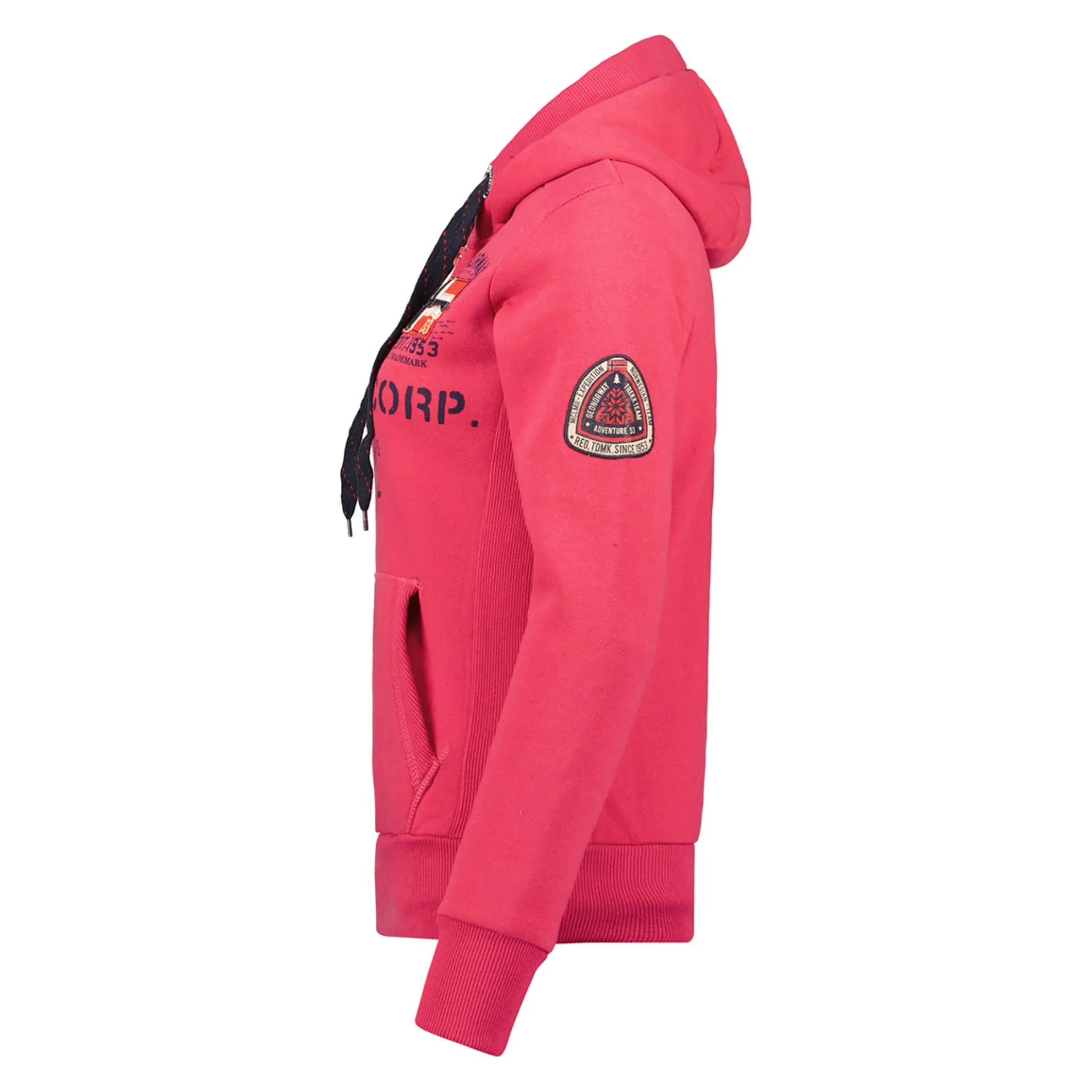 Geographical Norway Goptaine Femme - Sweat passe - tête Rose Flash