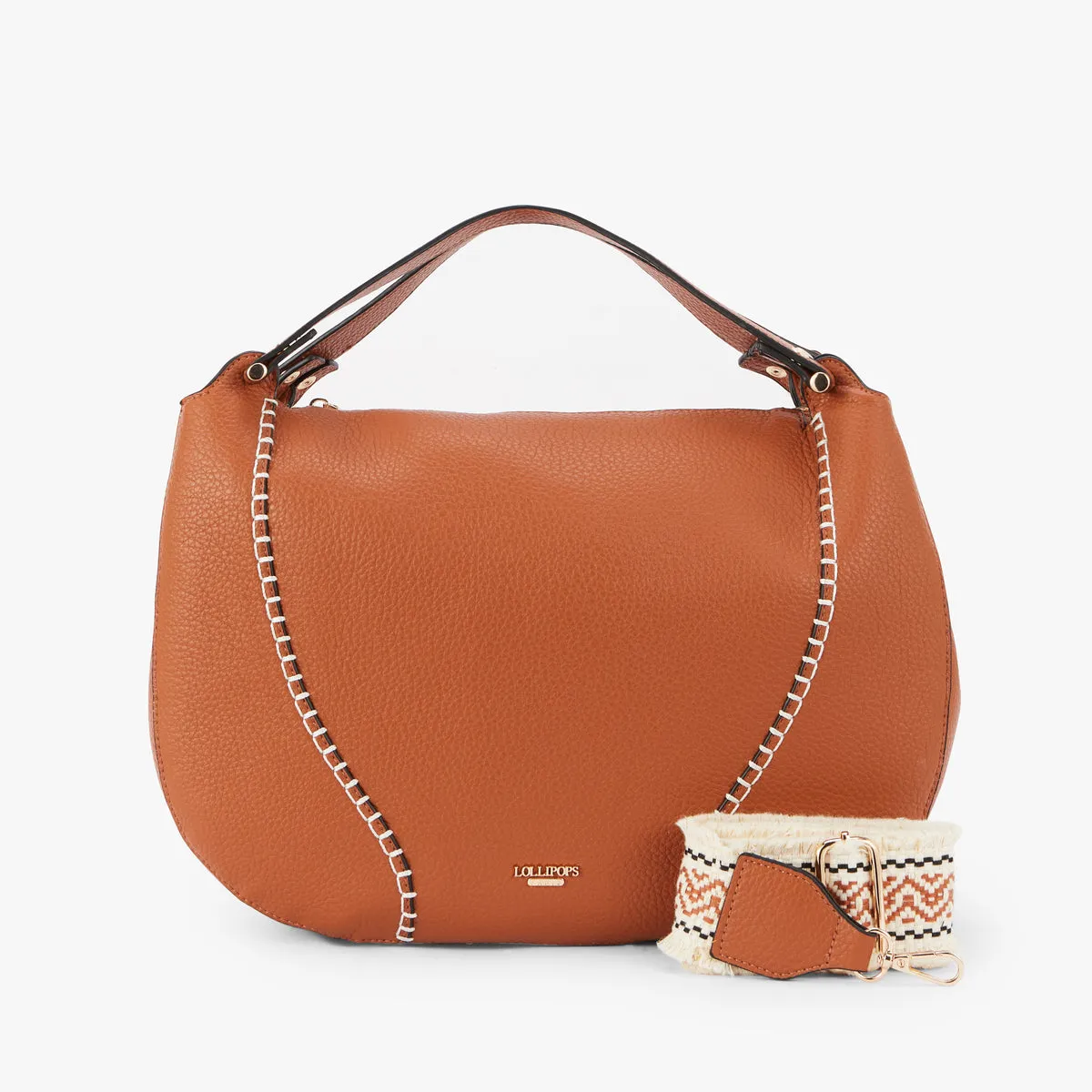 Grand sac shopper camel Nanto